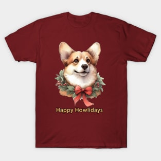 Happy howlidays Corgi T-Shirt